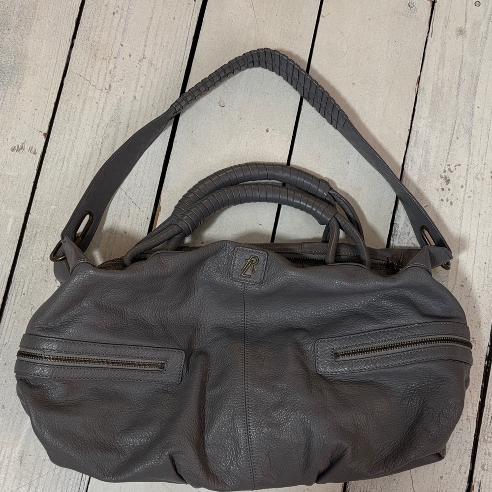 Rachel Zoe Charcoal Leather Shoulder Bag